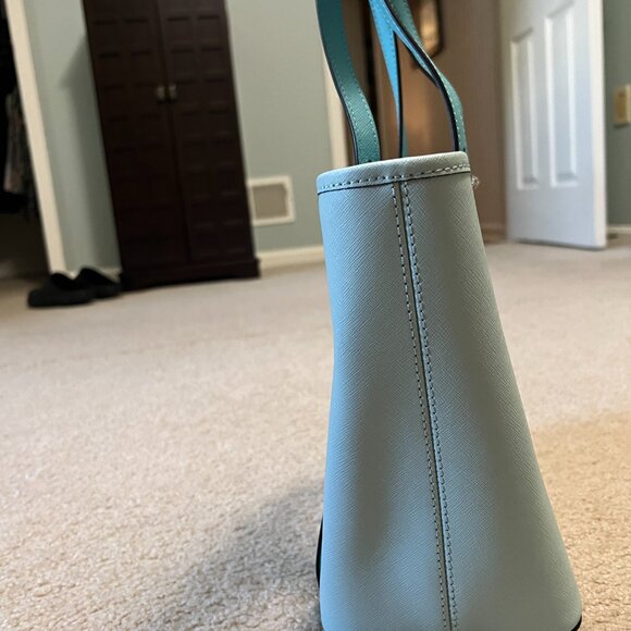 Michael Kors Medium Jet Set Snap Pocket Tote, Teal/Blue - Picture 6 of 12